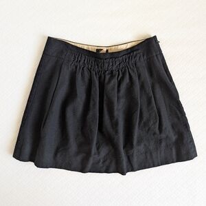 J. Crew Y2K  Black Wool Mini Skirt, Side Pockets size 4 schoolgirl dark romantic